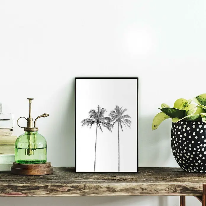 Bild Slim Frame - Two Palmtrees, B x H: 20 x 30 cm - Stimmungsaufnahme