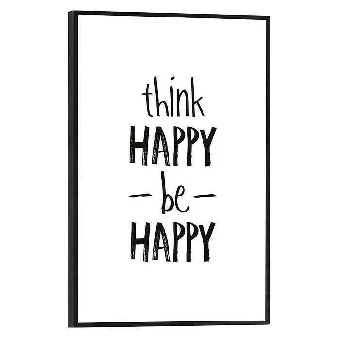 Bild Slim Frame - Think Happy, B x H: 20 x 30 cm - Vorderansicht