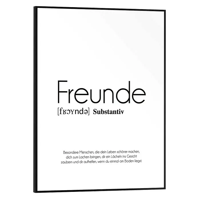 Bild Slim Frame - Freunde, B x H: 30 x 40 cm - Vorderansicht
