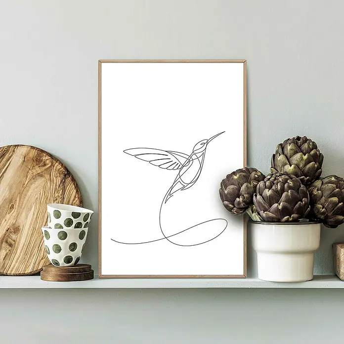 Bild Slim Frame - Hummingbird, B x H: 20 x 30 cm - Stimmungsaufnahme