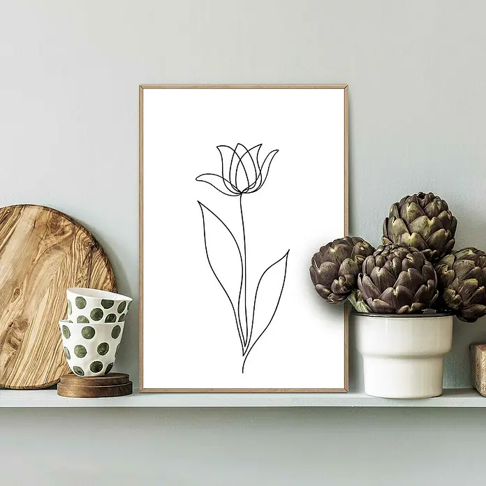 Bild Slim Frame - Tulip Lines, B x H: 20 x 30 cm - Stimmungsaufnahme