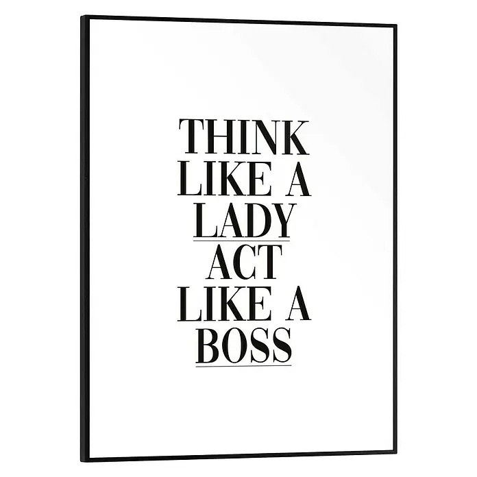 Bild Slim Frame - Think Like, B x H: 30 x 40 cm - Vorderansicht