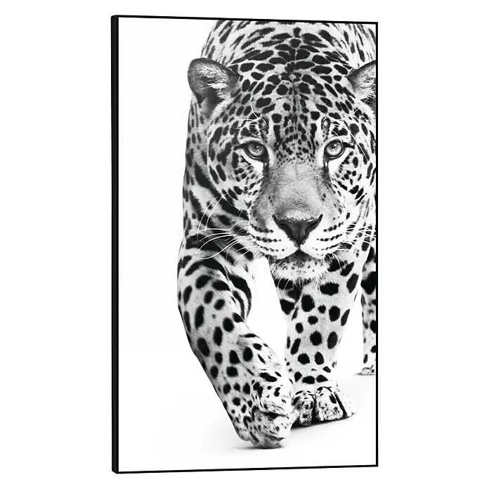Bild Framed Canvas Look - Walking Leopard, B x H: 70 x 118 cm - Vorderansicht