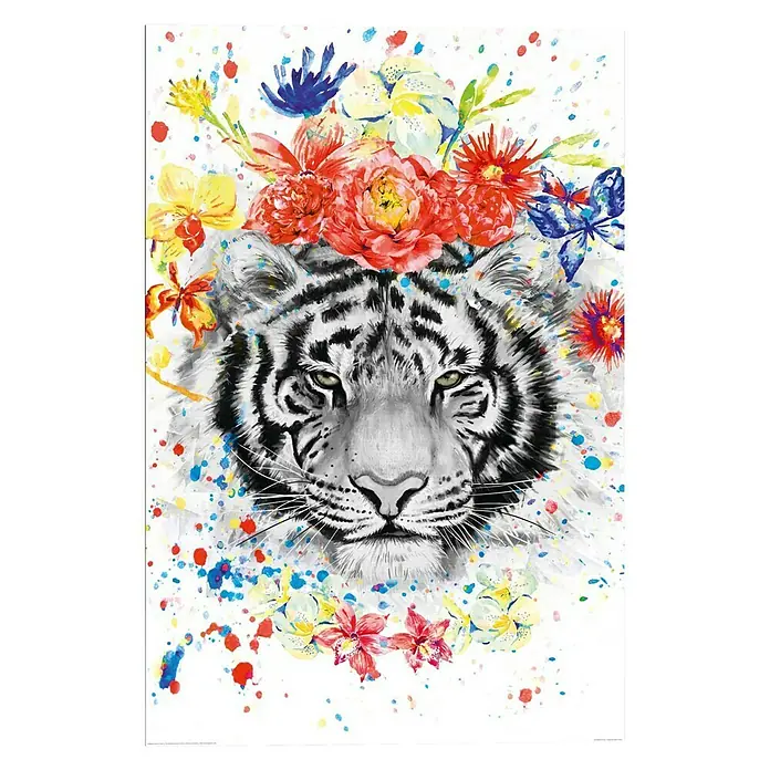 Decopanel - Blooming Tiger, B x H: 60 x 90 cm - Vorderansicht
