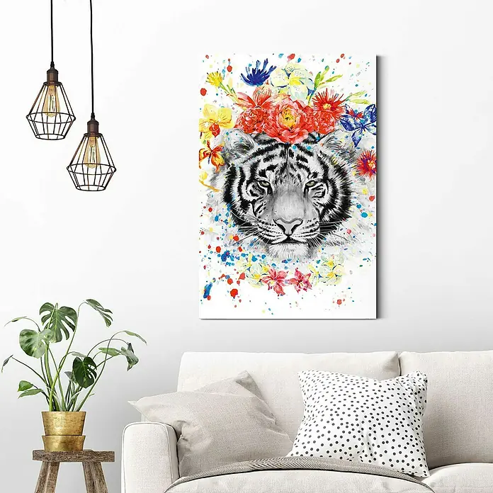 Decopanel - Blooming Tiger, B x H: 60 x 90 cm - Stimmungsaufnahme