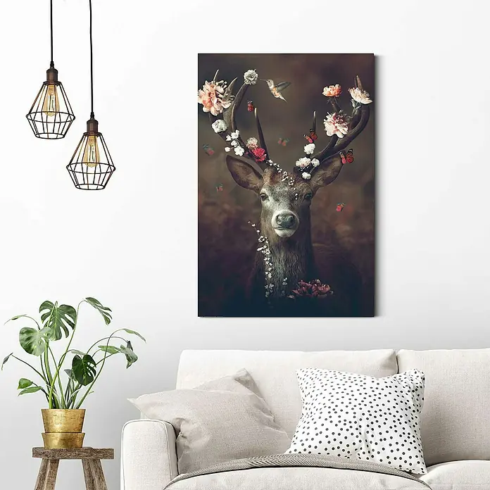 Decopanel - Fauna Flora Deer, B x H: 60 x 90 cm - Stimmungsaufnahme