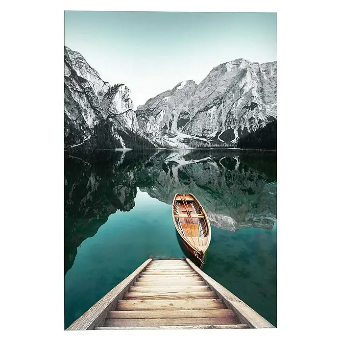 Decopanel - Glacier Mountain Lake, B x H: 60 x 90 cm - Vorderansicht