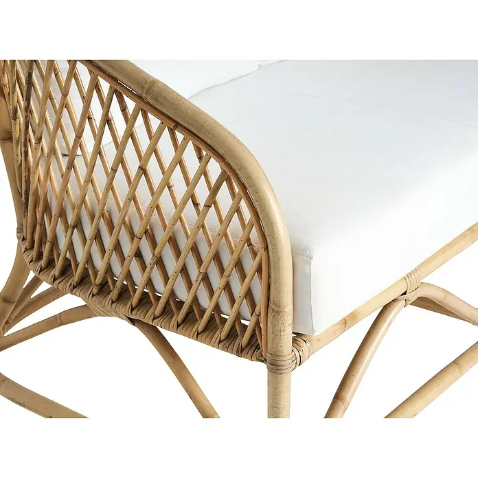 Sunfun Vrtni trosjed s jastucima Chloe - Natur boja, D x Š x V: 132 x 76 x 85 cm - Detaljan prikaz