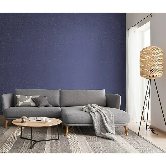 SCHÖNER WOHNEN-Farbe Trendstruktur Wandfarbe Glimmerfarbe - Glamorous Blue, 2,5 l, Matt, Art Effekt: Glitzer-Optik - Stimmungsaufnahme