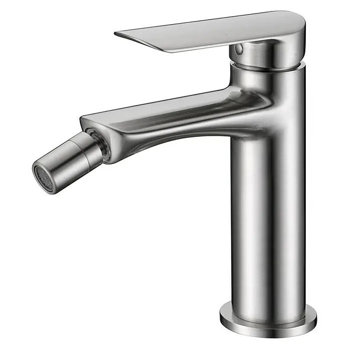 Imex Ural Grifo monomando de bidé - Níquel, Cepillado - Vista angular