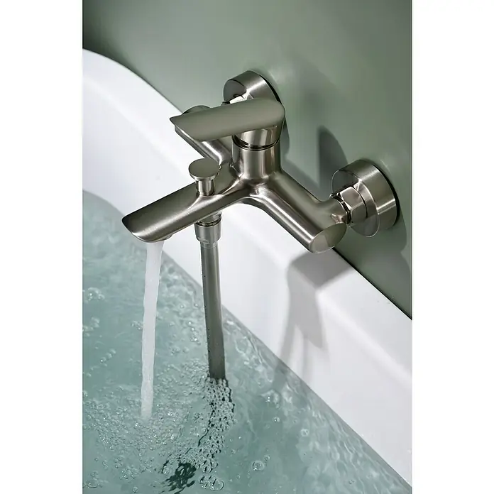 Imex Ural Grifo monomando de bañera - Níquel, Cepillado - Foto ambiente