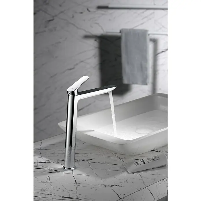 Imex Bélgica Grifo de lavabo alto - Cromo, Brillante - Foto ambiente