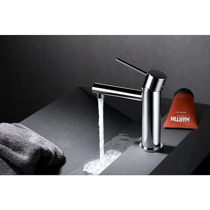 Imex Milos Stick Grifo de lavabo - Cromo, Brillante - Producto en uso