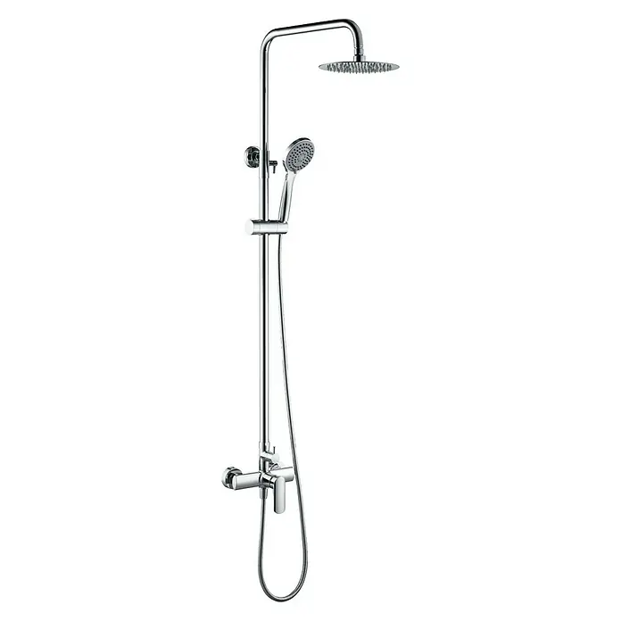 Imex Ural Sistema de ducha - Con grifo monomando, Número de tipos de chorro: 3 ud., Cromo - Vista angular