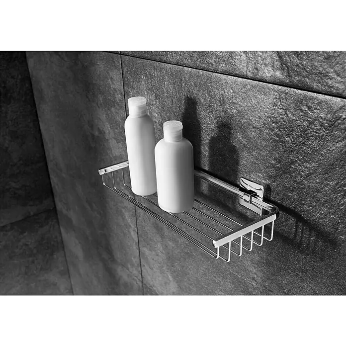 Roca Victoria Cesta de baño - 11,5 x 20 x 5 cm, Cromo, Brillante - Foto ambiente