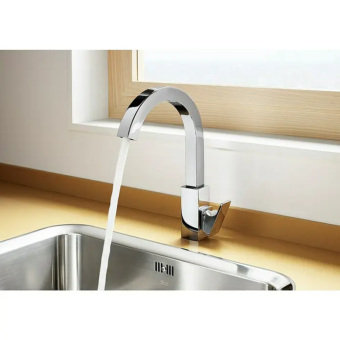 Roca Grifo de cocina L90 C - Cromo, Brillante, Caño alto - Foto ambiente