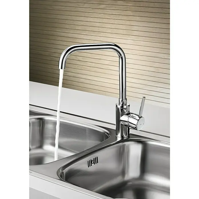 Roca Teras Grifo de cocina U - Cromo, Brillante, Caño alto - Foto ambiente