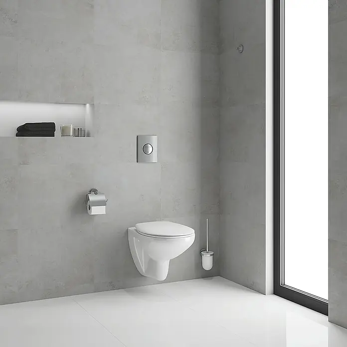 Grohe Set WC suspendido BAU - Salida WC: Horizontal, Blanco/Cromo - Foto ambiente