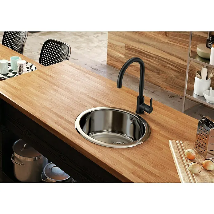 Roca Grifo de cocina Etna - Negro, Caño giratorio - Foto ambiente