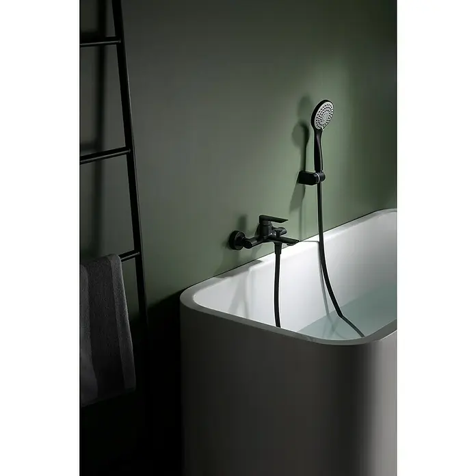 Imex Ural Grifo monomando de bañera - Negro, Mate - Foto ambiente