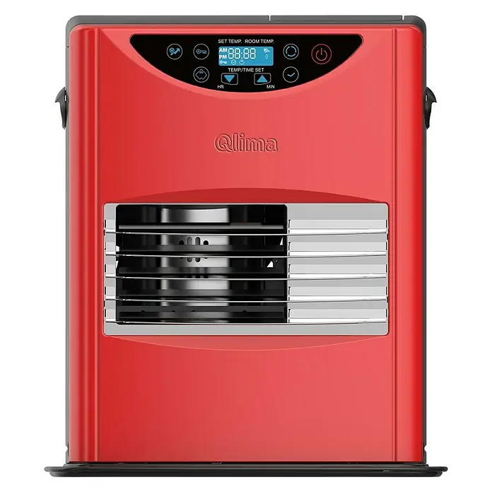 Qlima Estufa de parafina SRE 3130 C - 1,5 - 3,2 kW, Volumen del depósito: 5,8 l, Rojo - Vista frontal