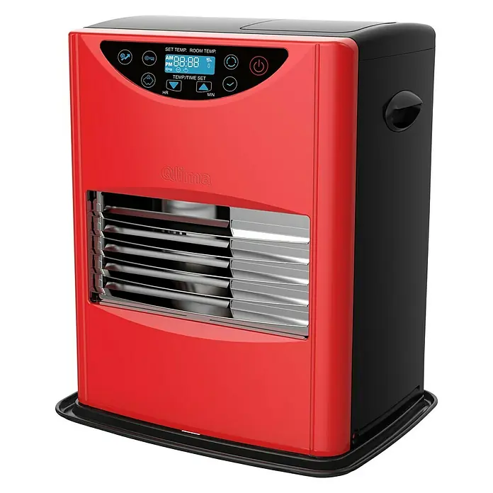 Qlima Estufa de parafina SRE 3130 C - 1,5 - 3,2 kW, Volumen del depósito: 5,8 l, Rojo - Vista angular