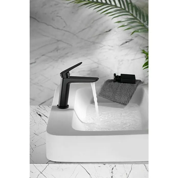 Imex Bélgica Grifo de lavabo - Negro, Mate - Foto ambiente