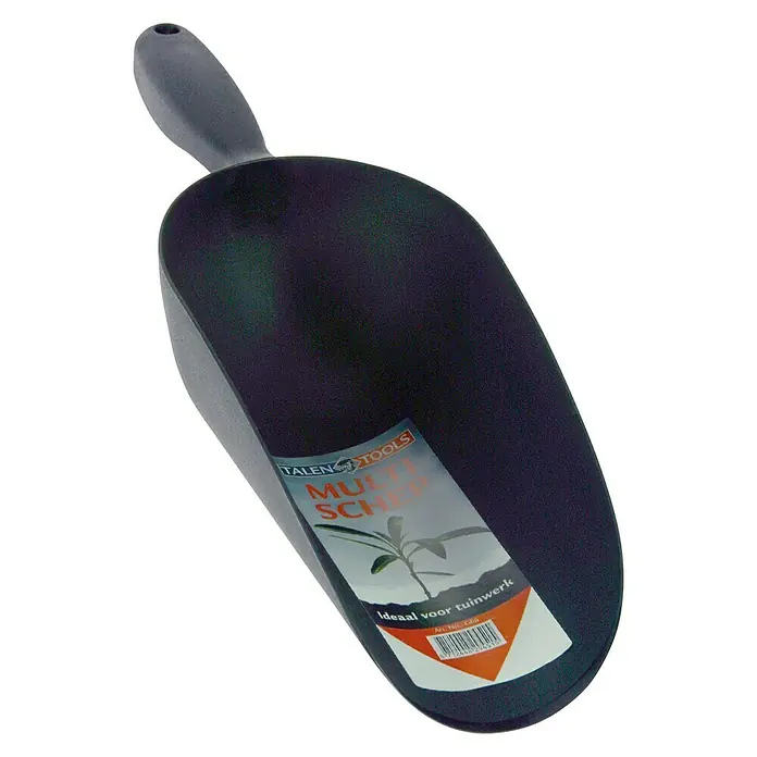 Talen Tools Schep - Zwart, Kunststof - Diagonaal zicht