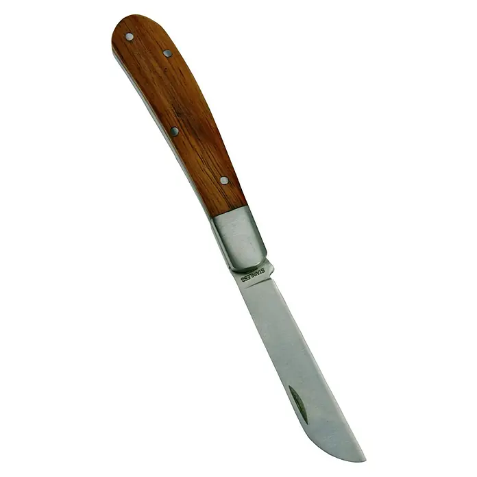 Talen Tools Tuinmes type 3 - Inklapbaar, Bruin - Diagonaal zicht