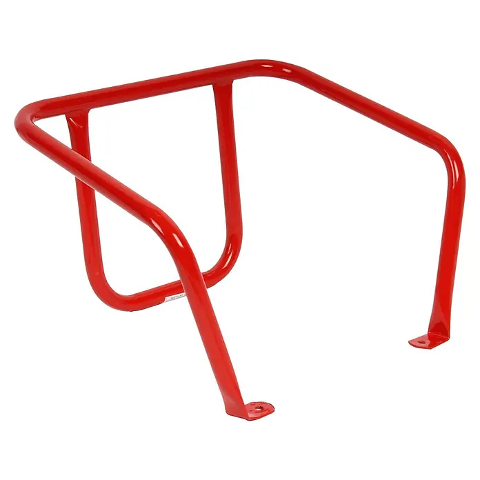 Talen Tools Rugsteun voor slee - Metaal, Rood - Diagonaal zicht