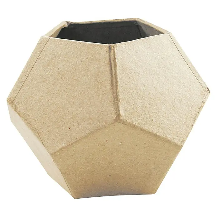 Décopatch Pieza decorativa maceta geométrica - 1 ud., Cartón, 9 x 7 cm - Vista frontal