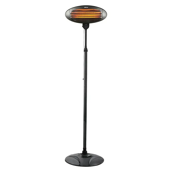 Jocca Estufa de pie Terraza - 2.000 W, Negro, Altura: 2,1 m - Vista frontal