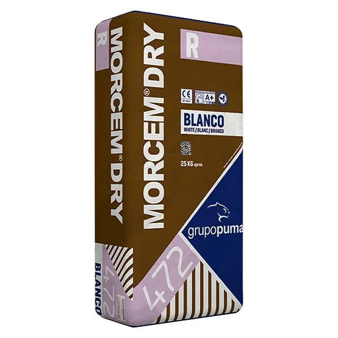 Grupo Puma Mortero de impermeabilización Morcem Dry R - 25 kg, Blanco - Vista angular