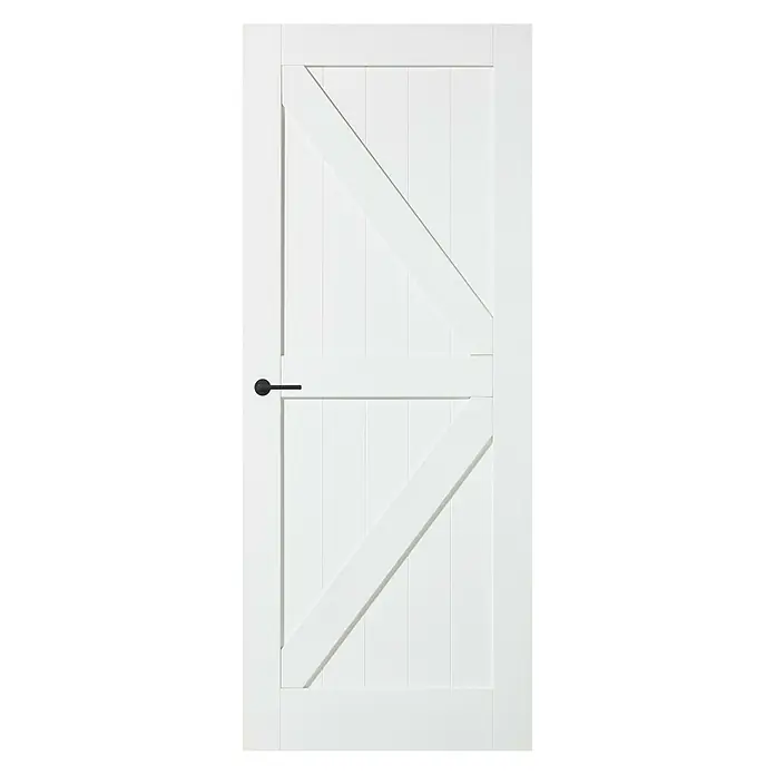 Solid Elements Binnendeur SE 6050 - 88 x 211,5 cm, Draairichting: Links- & rechts, Wit, Stomp, Massief - Vooraanzicht
