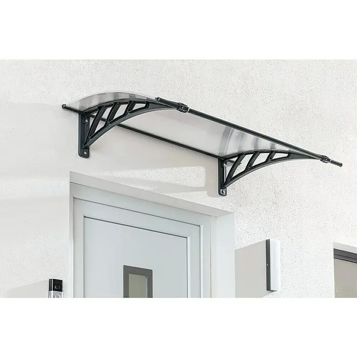 Palram – Canopia Nadstrešnica Apus - 1.190 x 760 x 250 mm, Boja nosača: Antracit siva - Živopisni prikaz