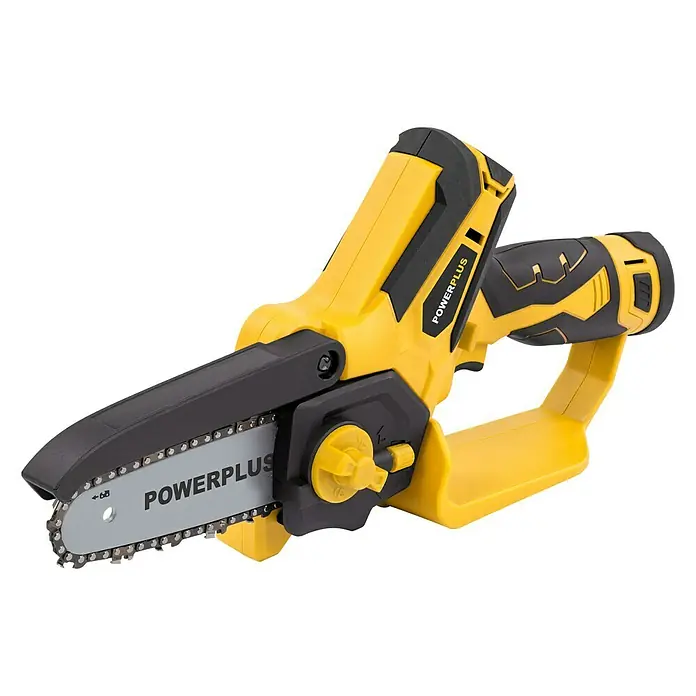 PowerPlus Motosierra de batería POWXG1045 - 12 V, Iones de litio, 2 baterías, Longitud de cuchilla: 10 cm - Vista angular