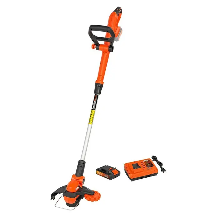 PowerPlus Recortabordes de batería POWDPG75420 - 20 V, Iones de litio, 1 batería, Ancho de corte: 25 cm - Vista angular
