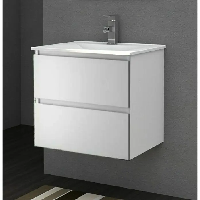 Kupaonski ormarić ispod umivaonika Aqua - Boja: Bijela boja, D x Š x V: 46 x 61 x 55,5 cm - Živopisni prikaz