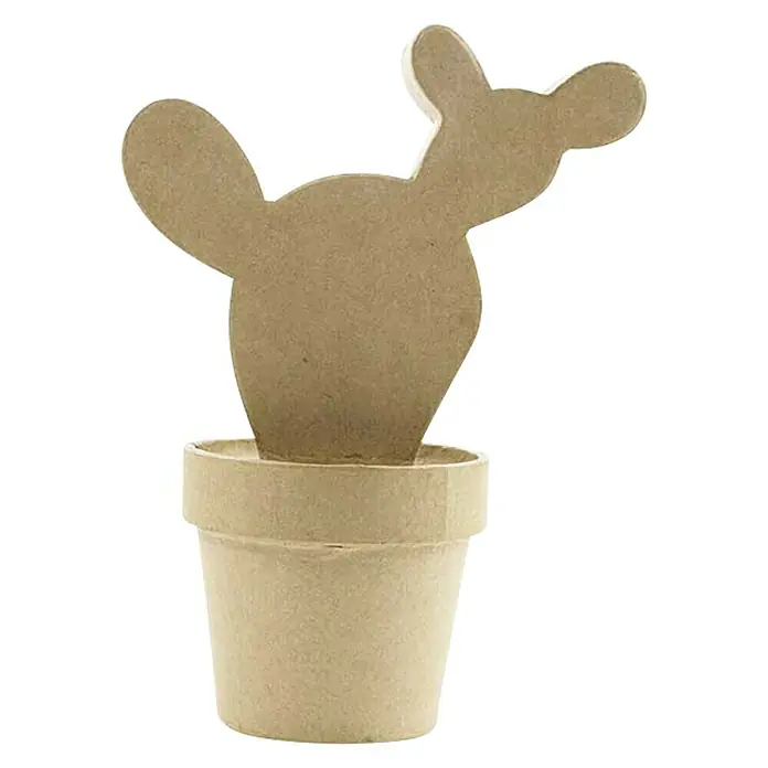 Décopatch Pieza decorativa Cactus del Oeste - 1 ud., Cartón, 8 x 19 cm - Vista frontal
