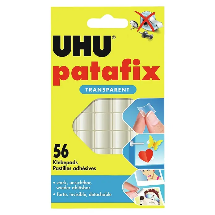 UHU Klebepads Patafix Transparent - 56 Stk. - Vorderansicht