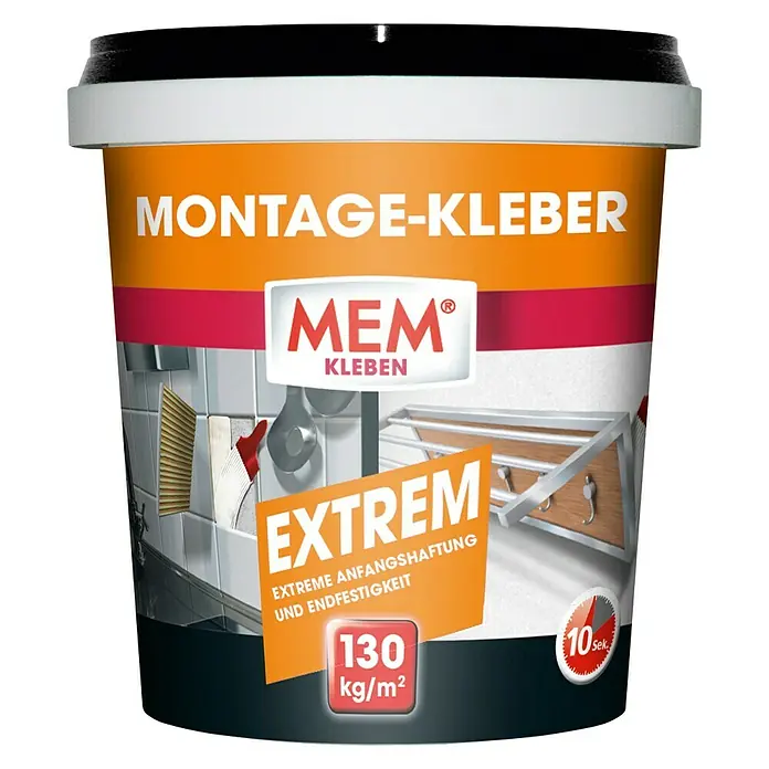 MEM Montagekleber Extrem - Weiß, 1 Stk. x 1.000 g - Vorderansicht