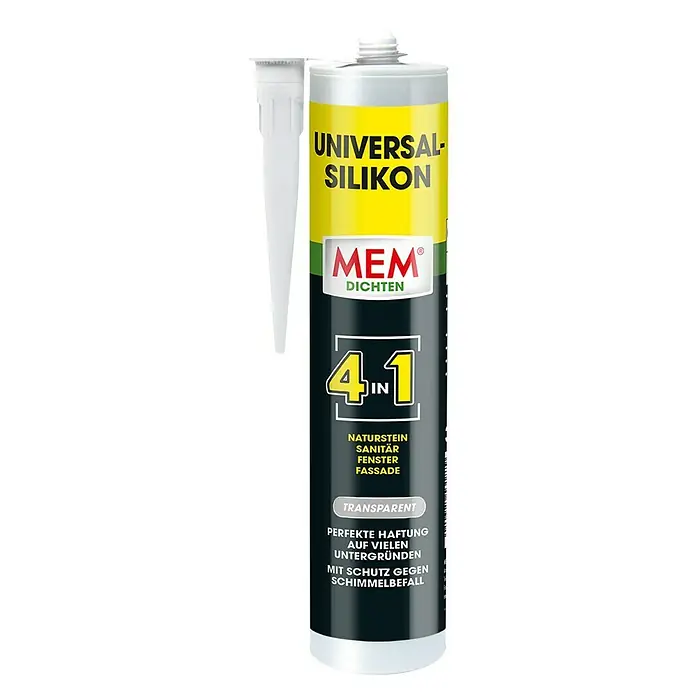 MEM Universal-Silikon 4in1 - Transparent, 300 ml - Vorderansicht