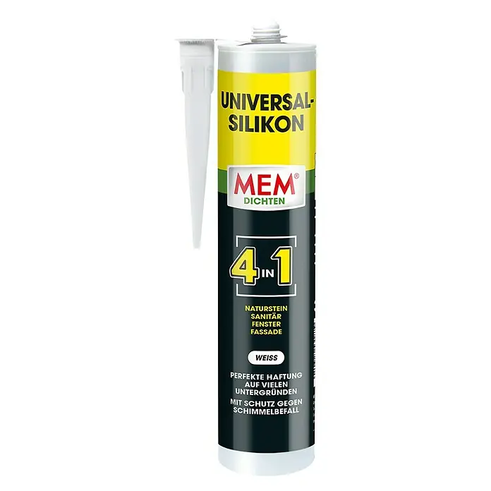MEM Universal-Silikon 4in1 - Weiß, 300 ml - Vorderansicht
