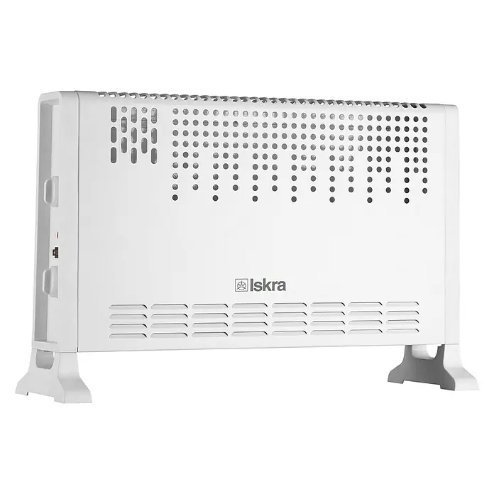 Iskra Konvektor CH-2020F TURBO - 2.000 W, 60,5 x 14 x 39,5 cm, Weiß - Diagonale Ansicht