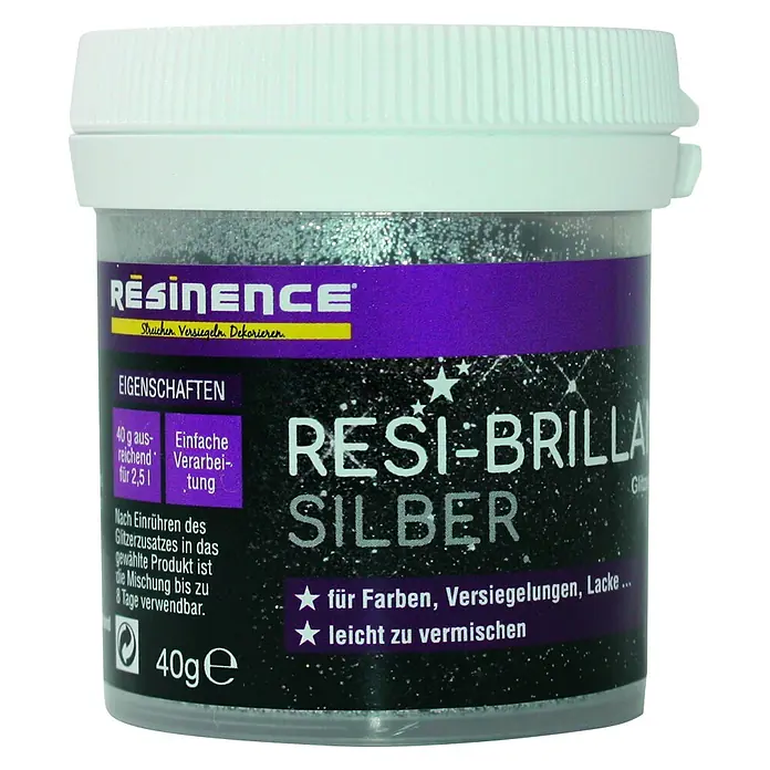 Résinence Effektzusatz Resi-Brilliant - Silber, 40 g - Vorderansicht