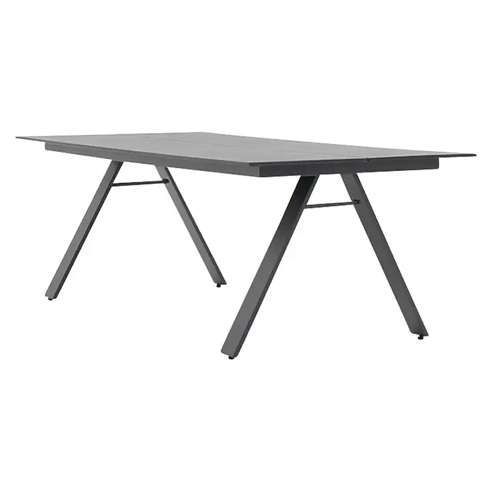 Sunfun Vrtni stol Askersund - D x Š: 210 x 100 cm, Crne boje - Dijagonalni pogled