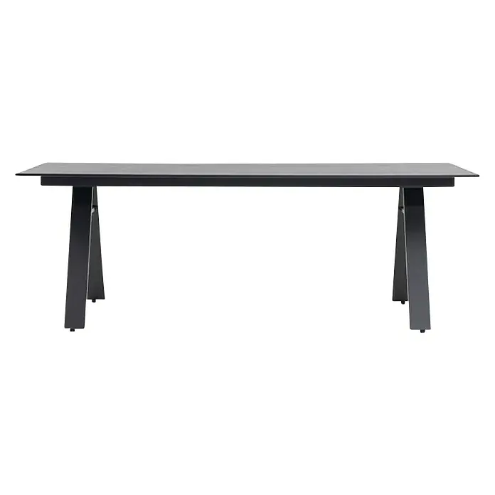 Sunfun Vrtni stol Askersund - D x Š: 210 x 100 cm, Crne boje - Pogled sprijeda