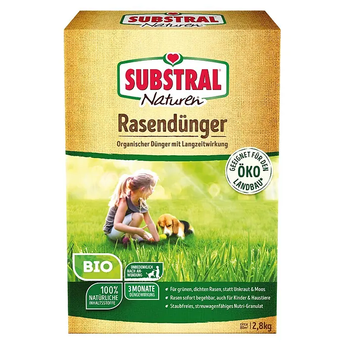 Substral Naturen Bio gnojivo za travnjak - 2,8 kg, Sadržaj je dovoljan za: 80 m² - Pogled sprijeda