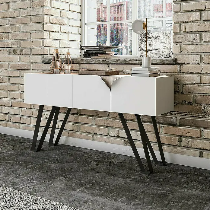 Möbelfuß - Traglast: 100 kg, Schwarz, L x B x H: 50 x 244 x 400 mm - Stimmungsaufnahme