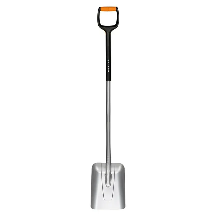 Fiskars Xact Schaufel - Breite: 23 cm, Schwarz/Orange - Vorderansicht